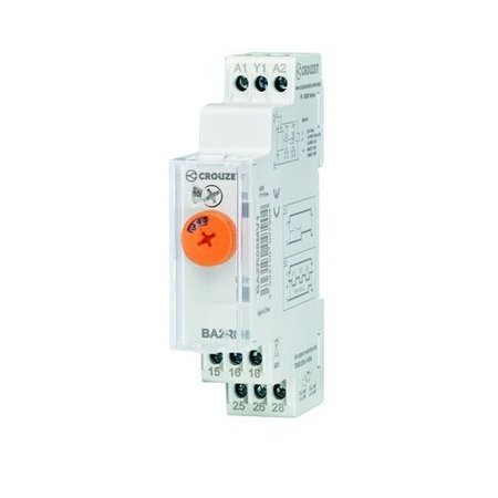 CROUZET Timer Ba2R Syr-Line DIN Rail Mount 17.5 MM - 2 Relays 8A BA2R08MV1